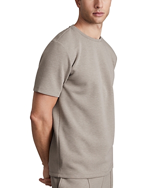Reiss Bradley Interlock Slim Fit Crewneck Tee In Taupe