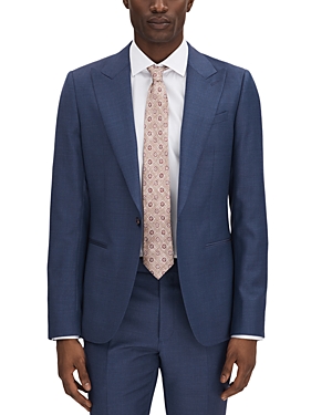 Shop Reiss Harrison Slim Fit Peak Lapel Suit Jacket In Bright Blue