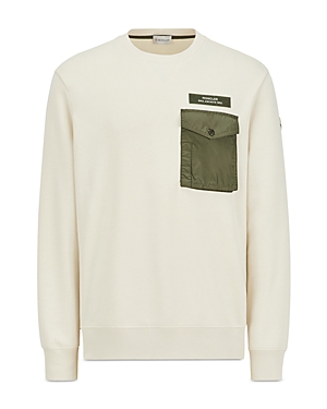 Shop Moncler Cargo Pocket Sweatshirt In Natural