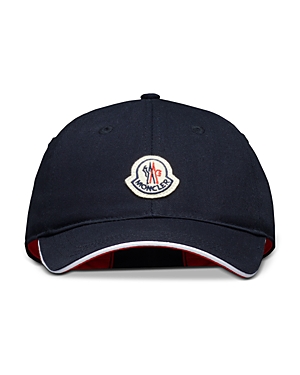 Shop Moncler Logo Baseball Cap In Navy