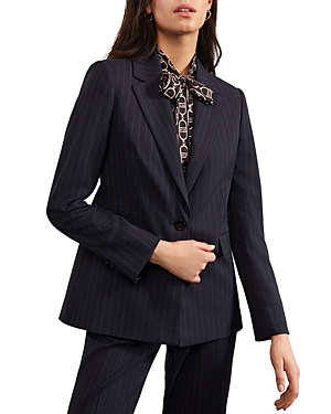Hobbs London Ness Blazer In Navy Ivory