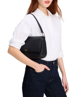 Hudson Pebbled Leather Flap Shoulder Bag