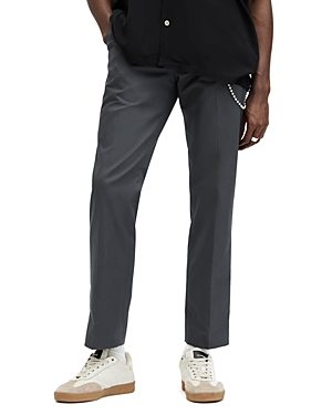 Shop Allsaints Brite Relaxed Straight Fit Pants In Slate Grey