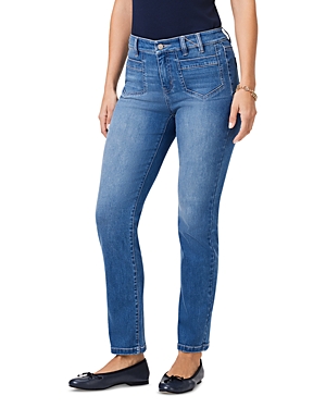 Nic+Zoe High Rise Straight Leg Jeans in Blue