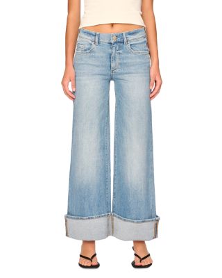 DL1961 - Hepburn Wide Leg Low Rise Jeans in Ravello Cuffed