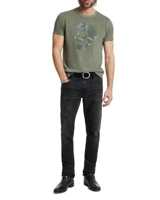 Applique Skull Short Sleeve Crewneck Tee