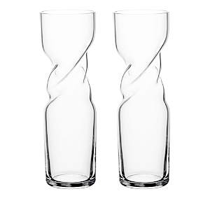 Shop Nude Glass Omnia Twist Glasses, Set Of 2 In Clear