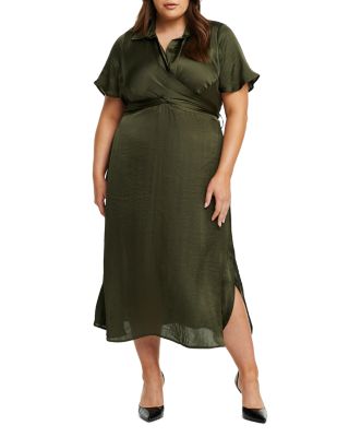 Estelle Plus Size Oasis Wrap Dress Smart Closet