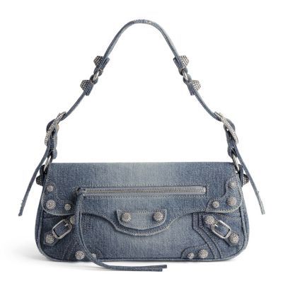 ＊BALENCIAGA＊ LE CAGOLE スモールスリングバッグ Balenciaga Le Cagole Small Sling Bag Denim with Rhinestones
