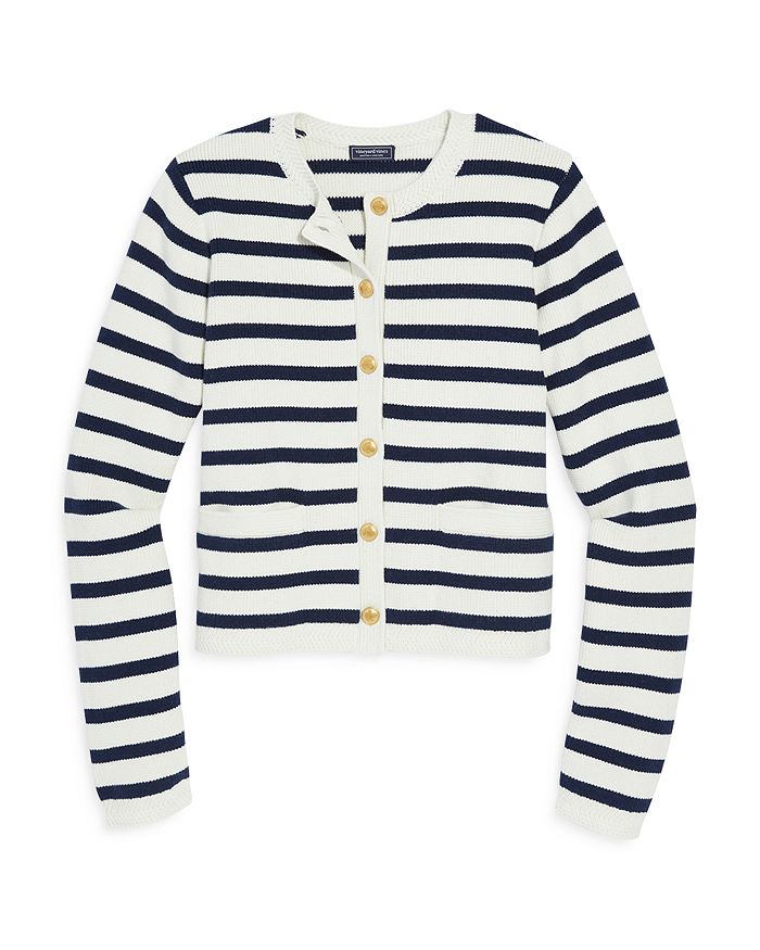 Cardigan Femme Rayé Blanc Et Noir Ann Taylor LOFT - Taille M - Très Bon état