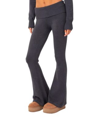 Desiree Knitted Low Rise Fold Over Pants