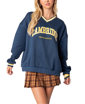 Edikted Cambridge Sweatshirt In Blue