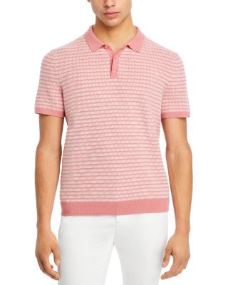 Michael Kors - Cotton & Silk Tuck Stripe Knit Polo