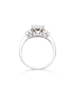 Diamond Baguette Cluster Ring in 14K White Gold, 0.95 tcw 