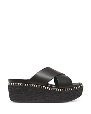 Shop Fitflop Women's Eloise Crossover Strap Espadrille Platform Sandals In Black