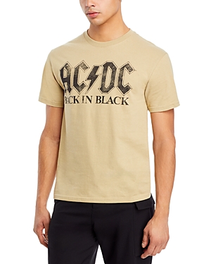 Shop Philcos Ac/dc Back In Black Cotton Graphic Tee In Sand