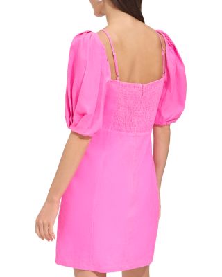 dkny dress pink DKNY belted wrap dress