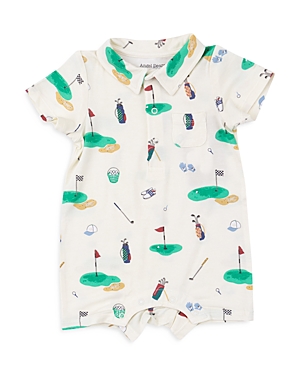 Shop Angel Dear Unisex Golf Polo Shortie Romper - Baby In Mutli