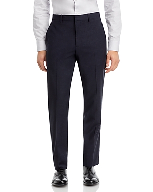 Shop Theory Mayer Wool Tonal Plaid Slim Fit Suit Pants In Navy Multi