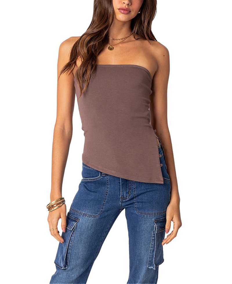 EDIKTED SILVIA ASYMMETRIC HEM TOP