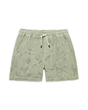 Shop Oas Galbanum Crochet Shorts In Green