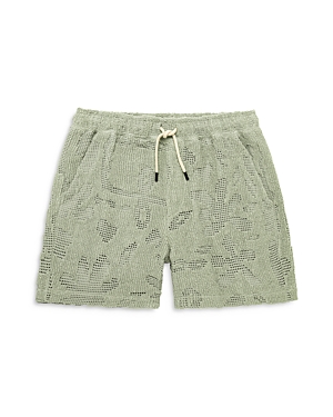 Oas Galbanum Crochet Shorts Metal In Green