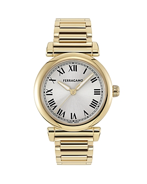 Shop Ferragamo Allure Watch, 36mm In Silver/gold