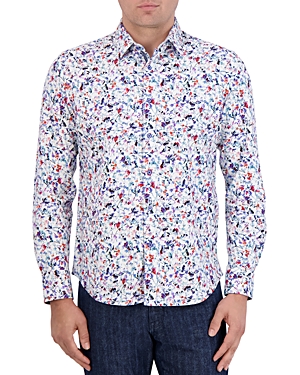 Shop Robert Graham Bavaro Cotton Blend Classic Fit Button Down Shirt In Multi