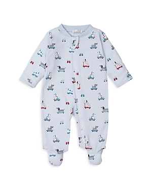 Shop Kissy Kissy Boys' Zippered Printed Footie - Baby In Light Blue