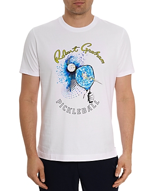 Shop Robert Graham Pickleball Slap Graphic Tee In White