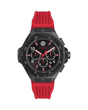 Shop Philipp Plein Plein Chrono Royal Chronograph, 46mm In Black/red