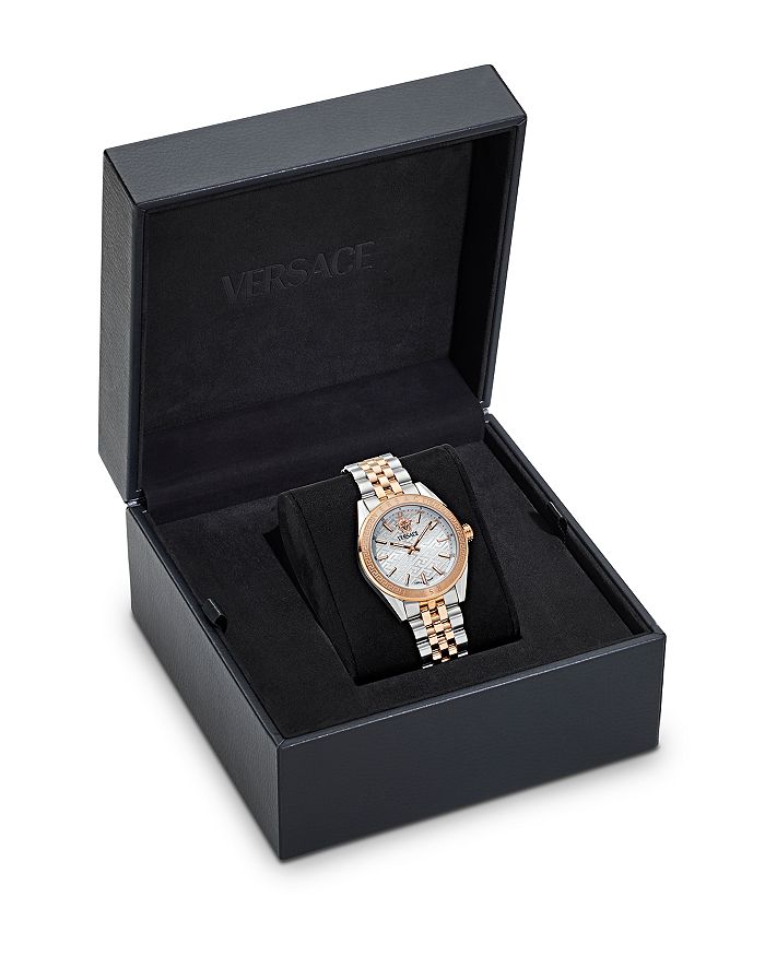 Versace V Code Watch, 36mm In Silver/two-tone