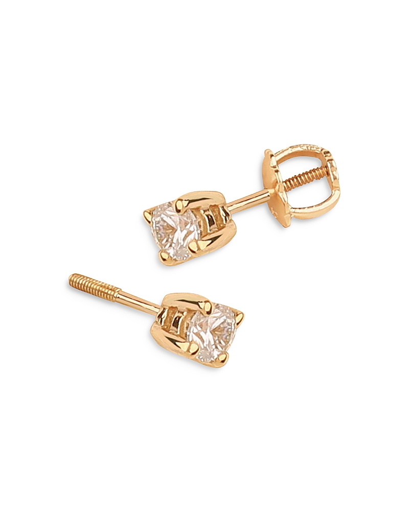 Bloomingdale's Fine Collection Children's Cubic Zirconia Stud Earrings in 14K Yellow Gold
