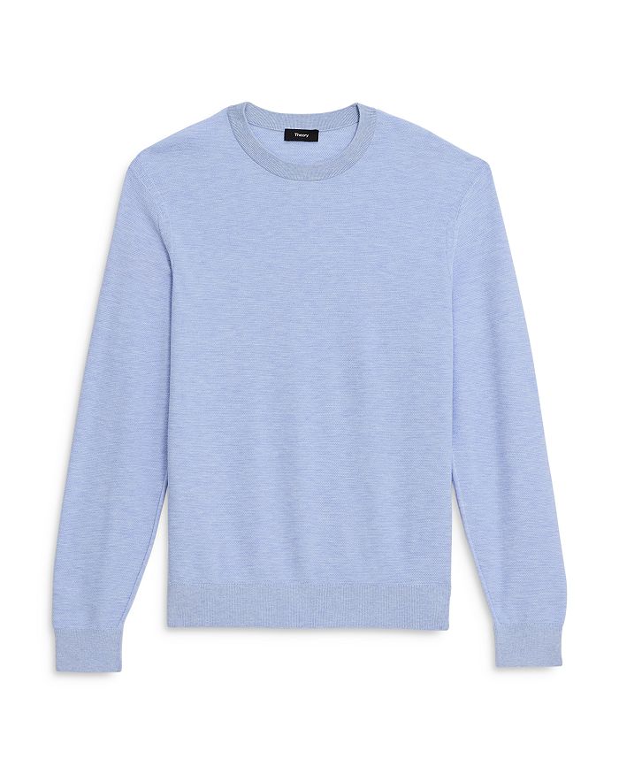Shop Theory Riland Crewneck Sweater In Sky Light Melange