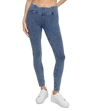 MARC NEW YORK MINERAL WASHED DENIM LEGGINGS