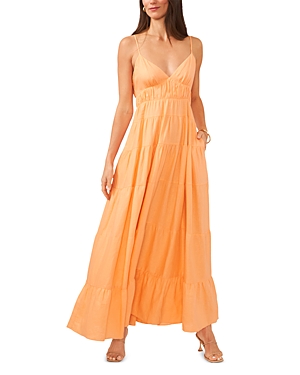 Shop 1.state Tiered Maxi Dress In Cadmium