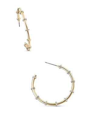 Shop Baublebar Jaycie Hoop Earrings In Gold/crystal