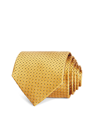 Shop The Men's Store At Bloomingdale's Micro Dot Classic Tie 100% Exclusive In Gold