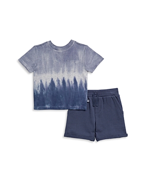 Shop Splendid Boys' Seaspray Tie Dye Tee & Shorts Set - Little Kid In Navy Multi