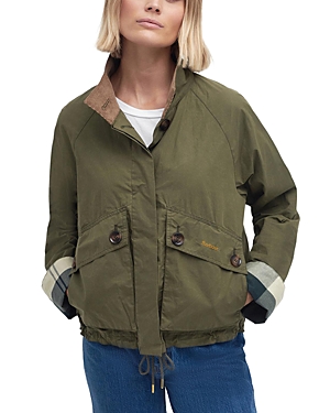 Barbour Crowdon Water Resistant Jacket In Dusky Green