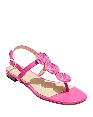 Shop Jack Rogers Women's Worth Raffia Spiral Thong Sandals In Fuchsia