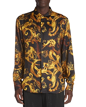 Versace Jeans Couture Pr Watercolor Twill Regular Fit Button Down Shirt