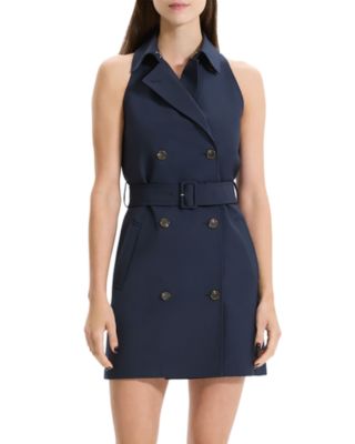 Theory - Halter Trench Sleeveless Dress