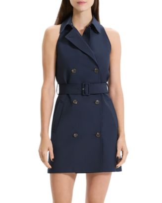 Theory Halter Trench Sleeveless Dress | Bloomingdale's