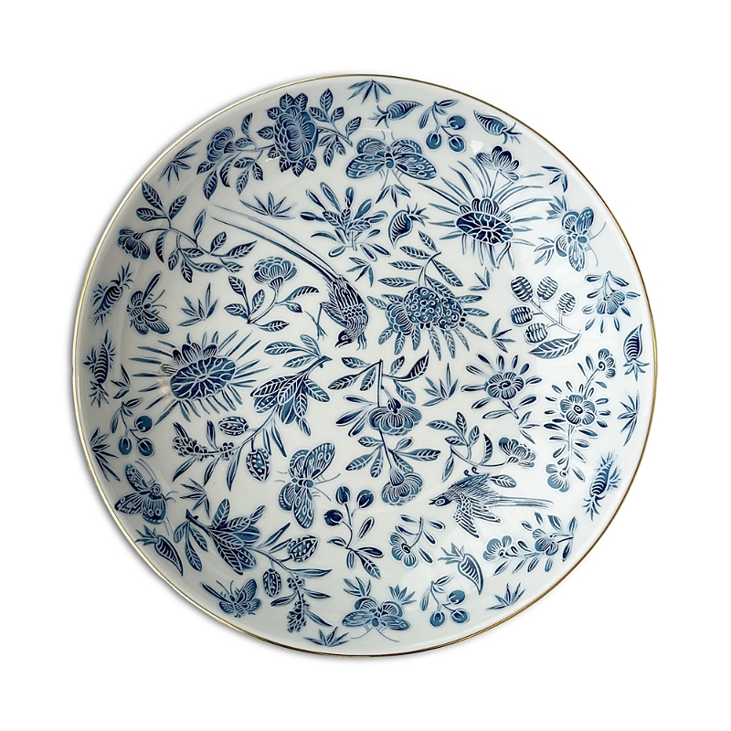 Mottahedeh Sacred Bird & Butterfly Blue Cereal Bowl In Blue