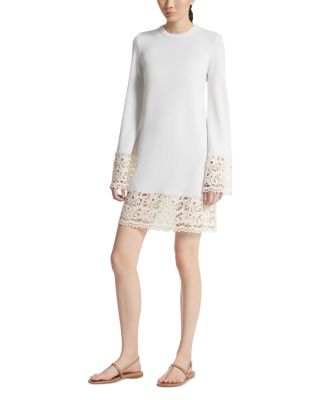 Michael Kors Collection - Lace Hem Cashmere Long Sleeve Sweater Dress