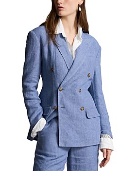 Ralph Lauren Plus Trimmed Blazer with Crest Women - Plus Size Clothing -  Bloomingdale's