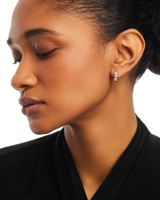 Diamond Hoop Earrings in 14K Yellow Gold, 1.0 tcw 