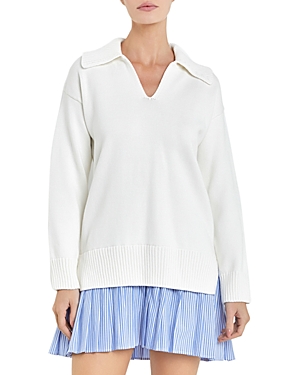 ENGLISH FACTORY PLEATED MINI DRESS
