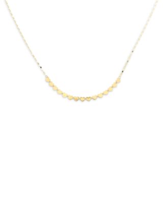 Moon & Meadow - 14K Yellow Gold Heart Curved Bar Necklace, 18"